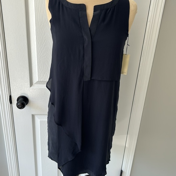 Ecru Navy Silk Dress NWT XS - Picture 2 of 8
